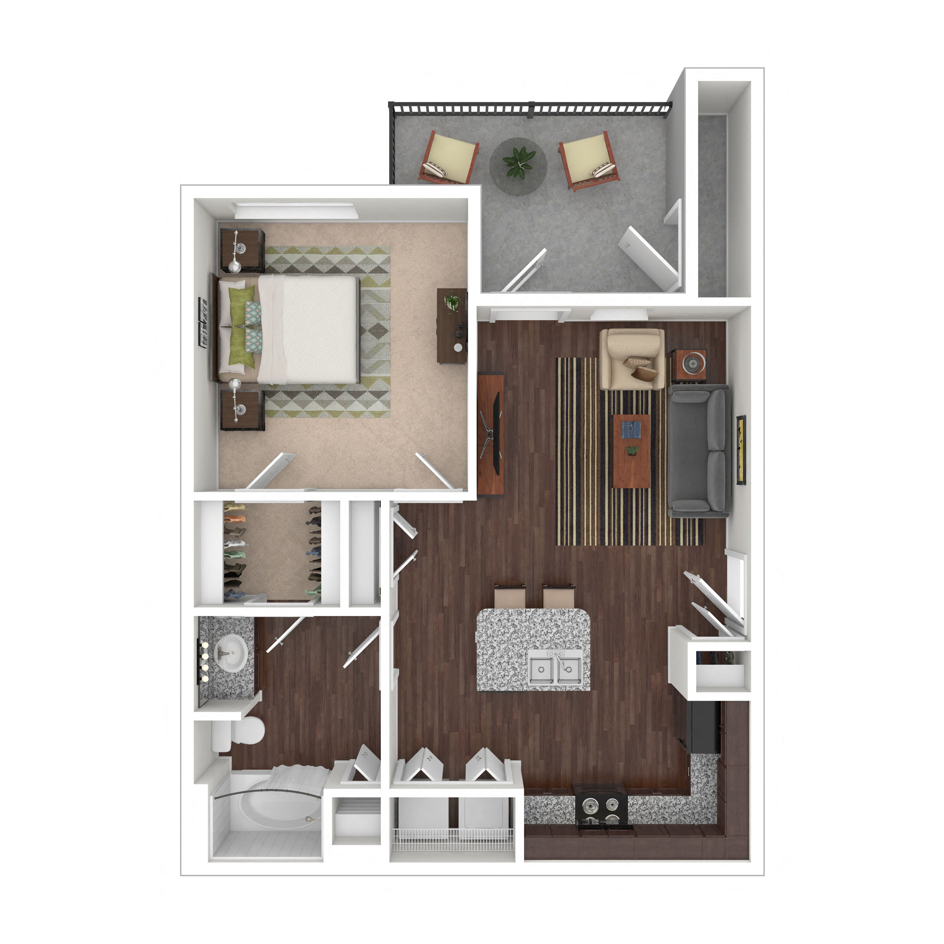 Floor plan layout diagram for 1C